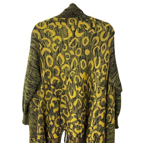 Ashley Stewart Open Waterfall Fringe Cardigan Sweater Sz 14/16 - Picture 5 of 11